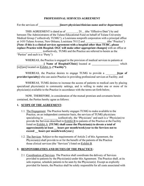 50 Professional Service Agreement Templates And Contracts