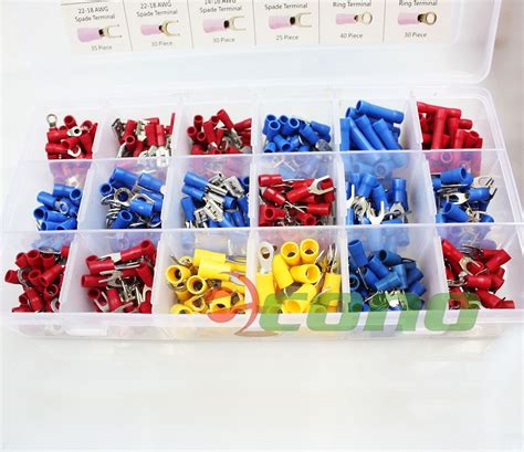 520pc Assorted Wire Connectors Terminals Kit Electrical Wiring Splice
