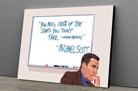 Michael Scott Wayne Gretzky Quote Poster The Office Tv Show Etsy