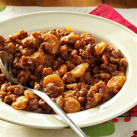 Hearty Beans With Beef Recipe Taste Of Home