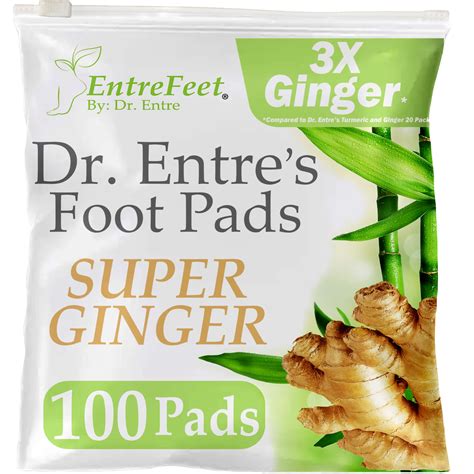 Dr Entres Super Ginger Detox Foot Pads Deep Cleansing Foot Detox Patches Detoxifying Toxins