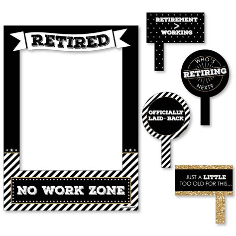 Happy Retirement Retirement Party Selfie Photo Booth Picture Frame