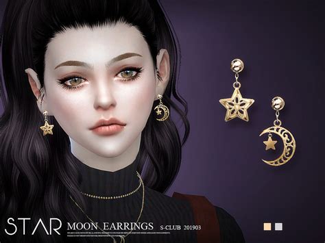 Moon Earrings Hope You Like Thank You Found In Tsr Category Sims 4