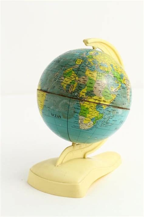 Small Vintage World Globe Tin With Airline Routes Etsy World Globe
