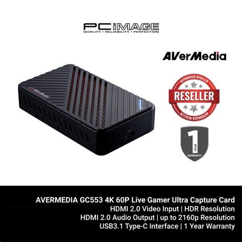Avermedia Gc553 4k 60p Live Capture Card Pc Image