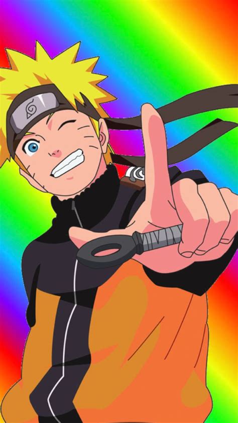 Rainbow Naruto Phone Background Naruto Wallpaper Anime Anime Naruto