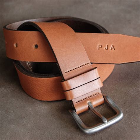 Mens Handmade Personalised Leather Belt By The British Belt Company