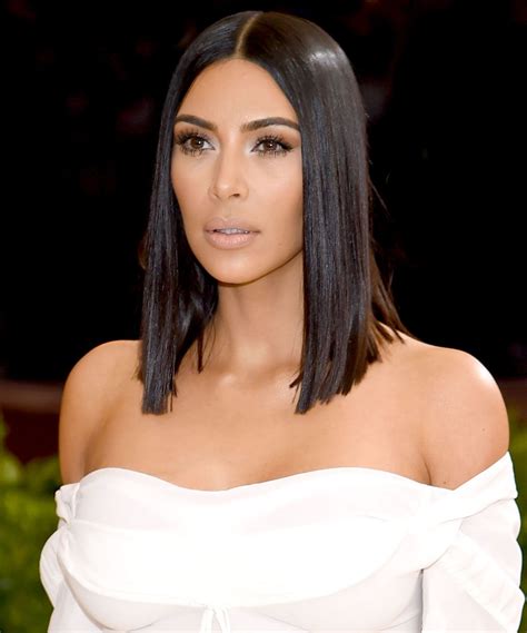 Kim Kardashian Met Gala 2017 Sleek Lob Sleek Hairstyles Hair Styles