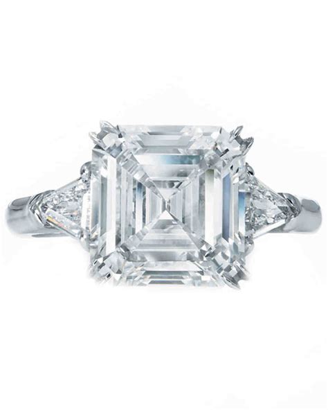 The settings in the asscher collection will highlight and enhance the look of the asscher center diamond. Asscher-Cut Diamond Engagement Rings | Martha Stewart Weddings