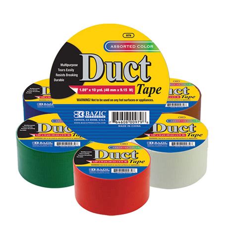 Bazic 188 X 10 Yrd Assorted Color Duct Tape