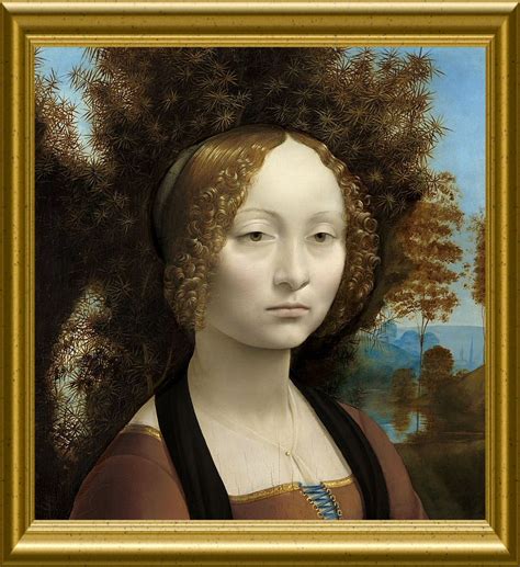 Ginevra De Benci Is A Portrait Painting By Leonardo Da Vinci Of The