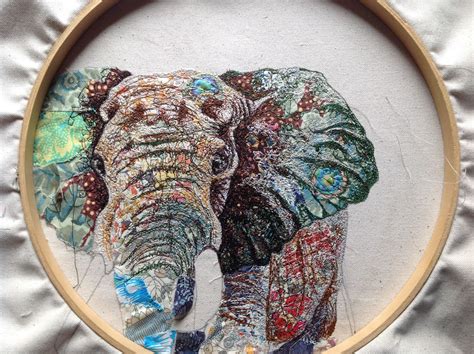 Making Of An Elephant Embroidered Elephant Embroidered Art Fine