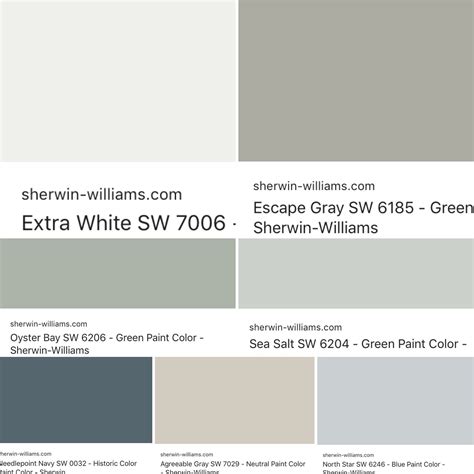 Sherwin Williams Ashley House Color Palette Historic Colours Sage