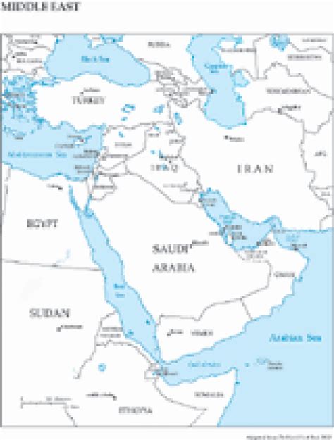 7 Best Printable Blank Map Of Middle East Artofit