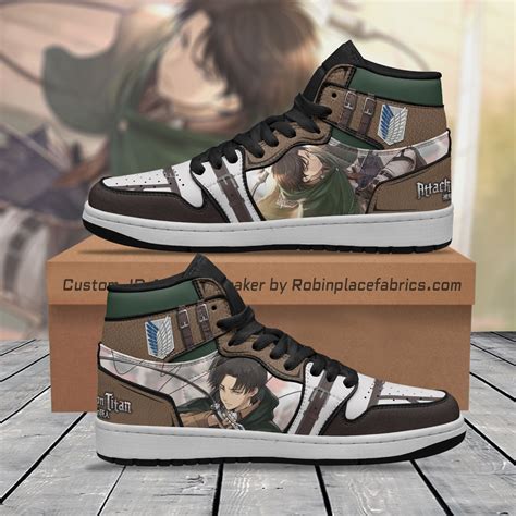 Levi Ackerman Jd Sneakers Custom Attack On Titan Anime Shoes Robinplacefabrics