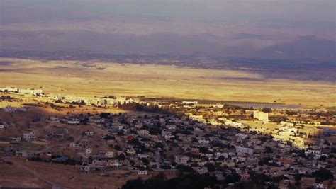 Mount of temptation in the desert with a cable car and the monastery of qurantul. 1.jpg