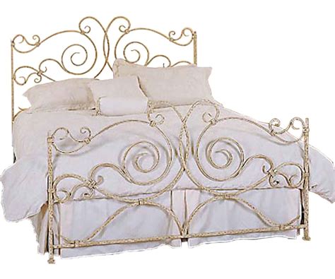 Furniture Shabby Chic Wrought Iron Bed Frame With White Bedding