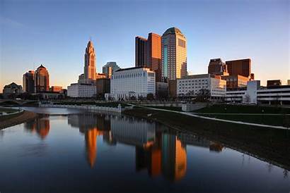 Columbus Ohio Skyline River Cityscape Background Header