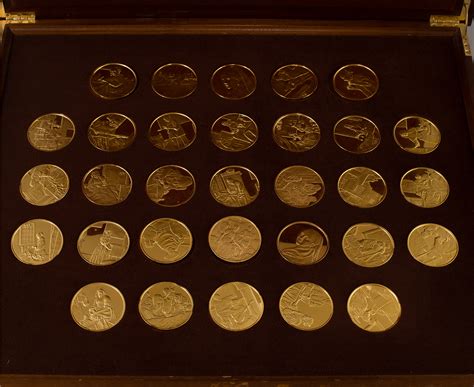 A Collection Of 31 Gold Plated Silver Coins From Franklin Mint Bukowskis
