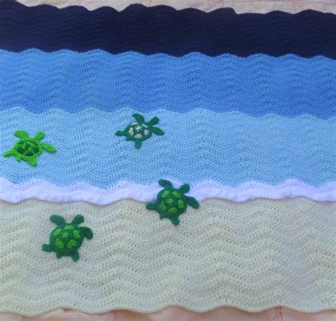 Sea Turtle Crochet Ocean Baby Blanket I Need This In My