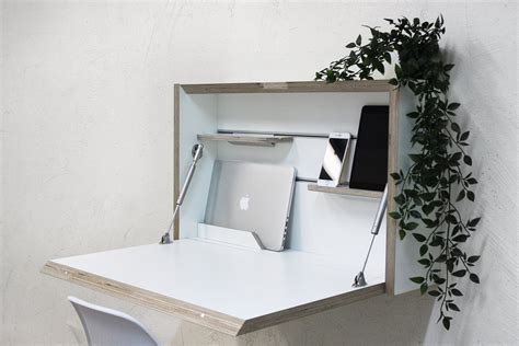 Wall Mounted Folding Desk Space Saving Desk Office Desk Secretary Desk Floating Desk White 