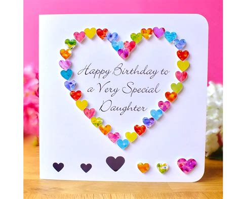 Daughter Birthday Card Handmade Happy Birthday To A Etsy