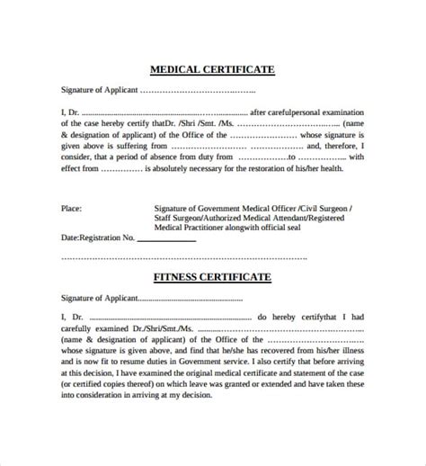 32 Medical Certificate Templates Word Psd Ai