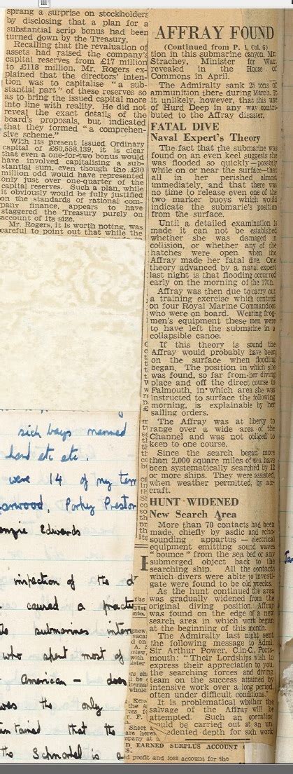 Michael Heath Caldwell March Naval Diary 19512 17th February