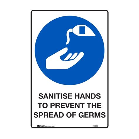 Mandatory Signs Sanitise Hands To Prevent The Spread Of Germs Seton
