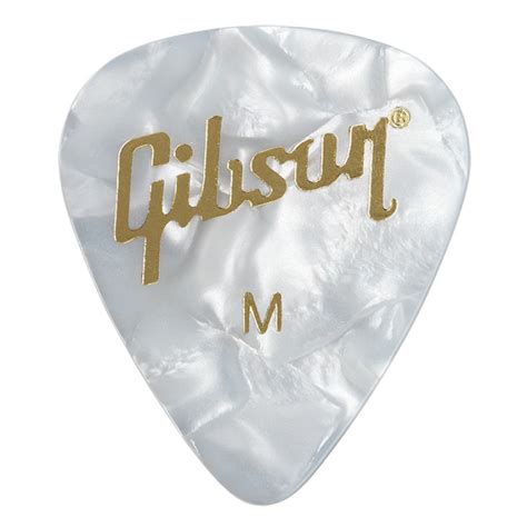 Gibson Standard Picks 12 Pack Medium Pearloid White Gino Guitars