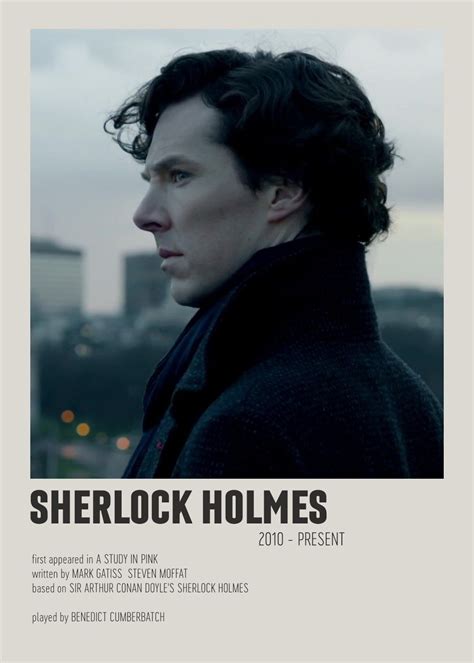 Sherlock Holmes Character Polaroid Poster Sherlock Poster Movie