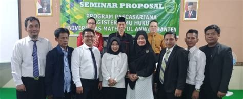 Pascasarjana Prodi Ilmu Hukum Unma Banten Melaksanakan Ujian Proposal Tesis