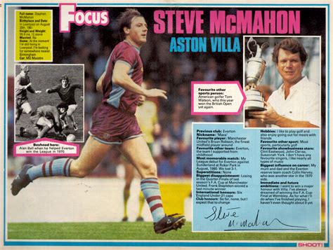 Steve Mcmahon Aston Villa Football InPrint