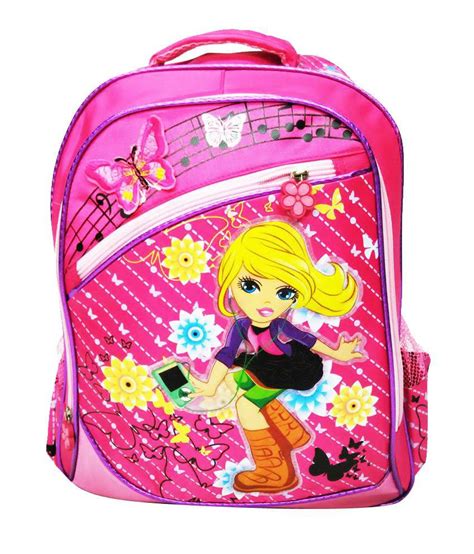 Ikl Pink School Bag And Backpack For Girls Buy Ikl Pink School Bag