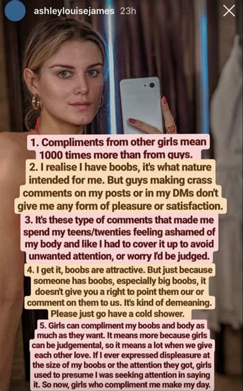 Ashley James Hits Out At Her Male Instagram Followers Who Send Her