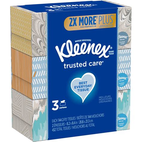 Kimberly Clark Kleenex Trusted Care Facial Tissue 2 Ply White 144