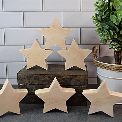 Wood Stars Etsy