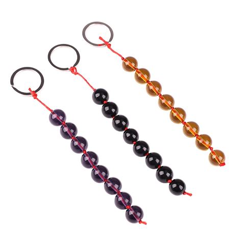 Mini Butt Plug Anal Beads Transparency Glass Anal Beads Chain Anal Sex