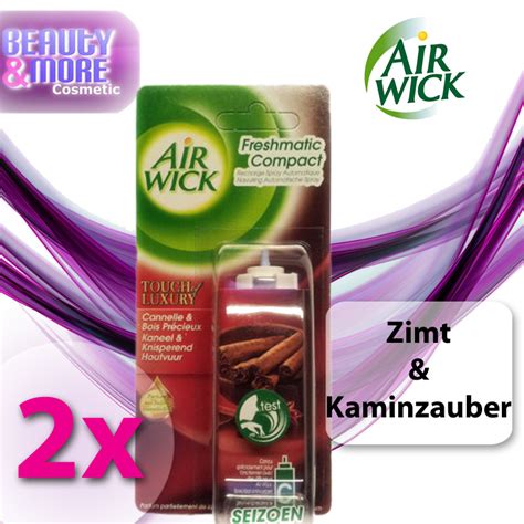 2x Air Wick Freshmatic Compact Touch Of Luxury Nachfüller Kaminzauber