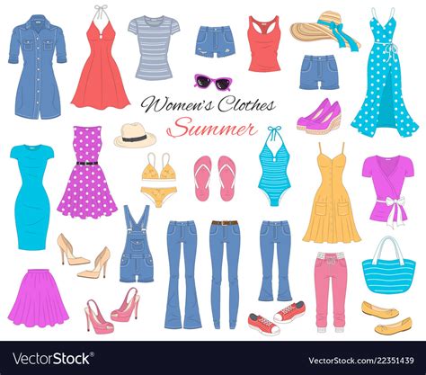 Women Clothes Collection Royalty Free Vector Image