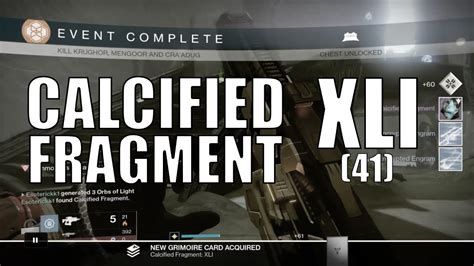 destiny calcified fragment xli 41 court of oryx tier 2 krughor mengoor and cra adug youtube