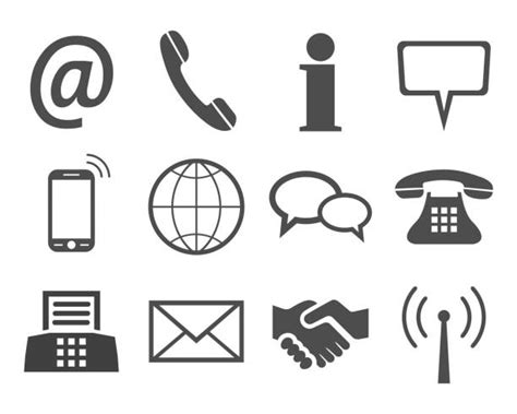 Telephone And Email Icon At Collection Of Telephone