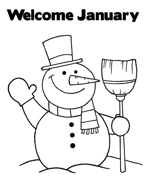 January Para Colorear Coloring Pages For The Month Of January