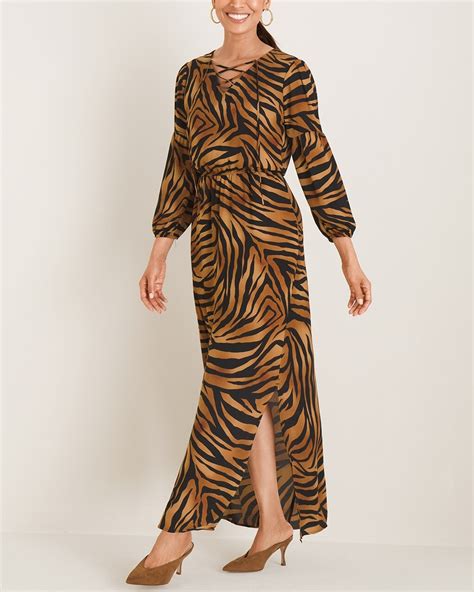 Tiger Print Maxi Dress Chico S