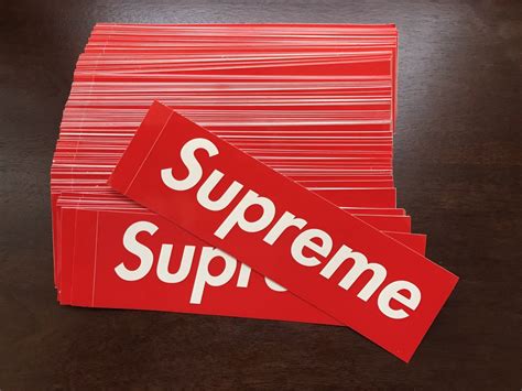 Supreme Box Logo Stickers Red Classic High Quality Fast Etsy