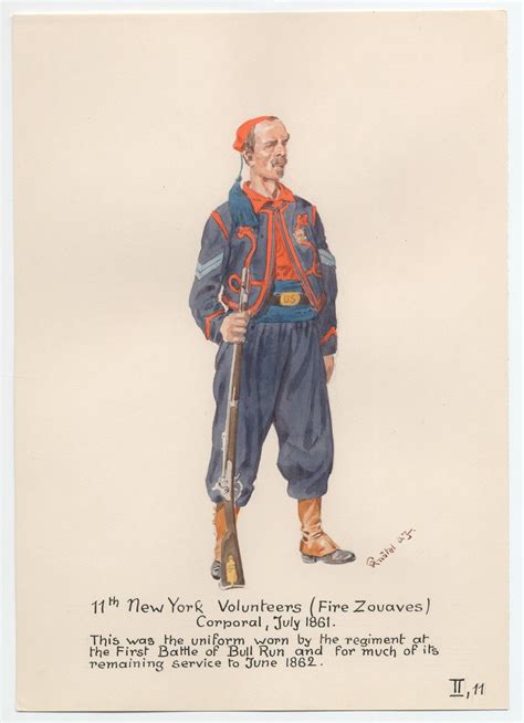 11th New York Volunteers Fire Zouaves Corporal July