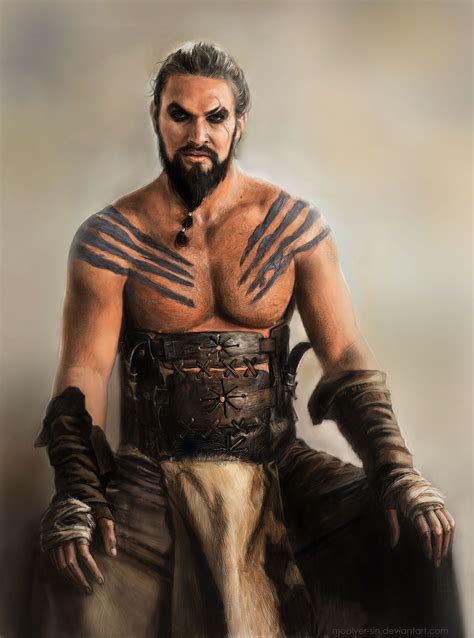 Portrait Of Jason Momoa As Khal Drogo Game Of Thrones Behance