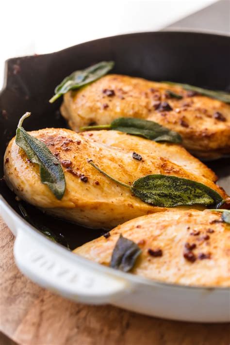 How to make brined and baked chicken breasts. Brined Chicken Breast with Garlic and Crispy Sage - The ...