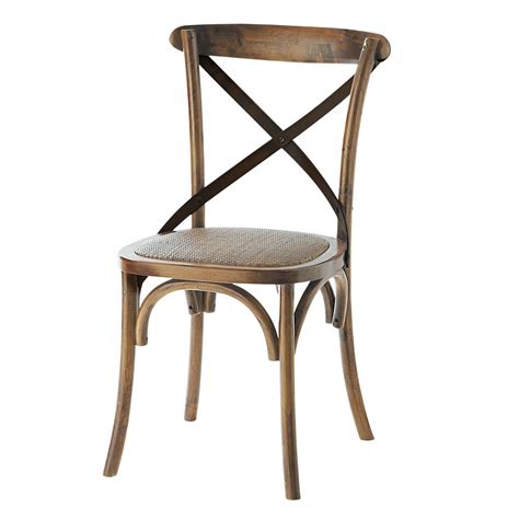 Rattan and Oak Bistro Chair  Maisons du Monde  Sedia metallo, Sedie