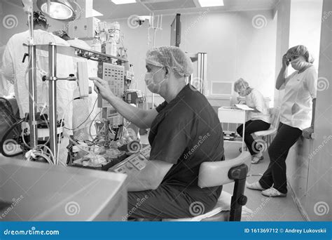 Heart Surgeon Performs Open Heart Surgery Editorial Photography Image